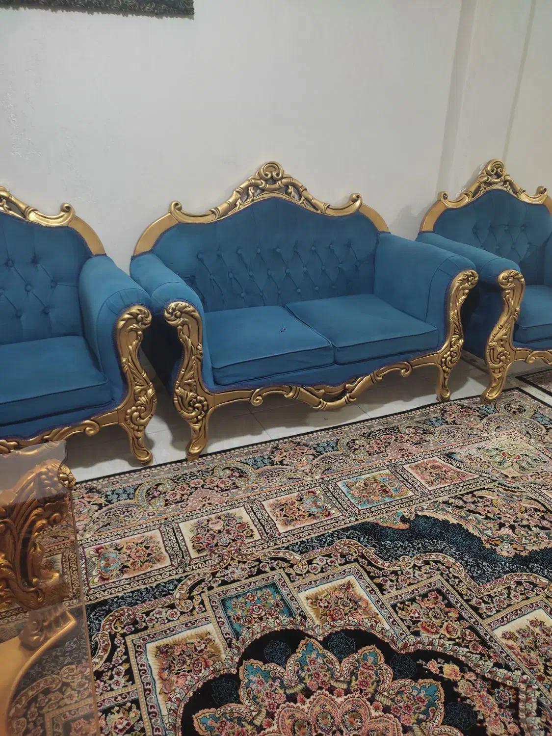 مبل کلاسیک استیل ۹نفره|مبلمان خانگی و میز عسلی|اسلامشهر, شهرک مهدیه|دیوار