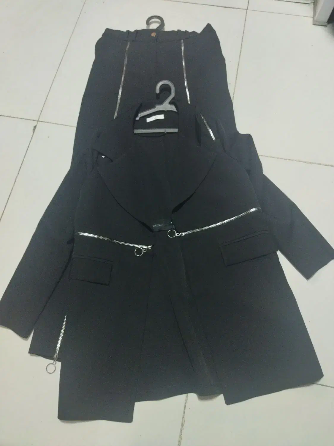 کت شلوار زیپ دار مجلسی مشکی وکرمی|لباس|مرودشت, ژیان|دیوار