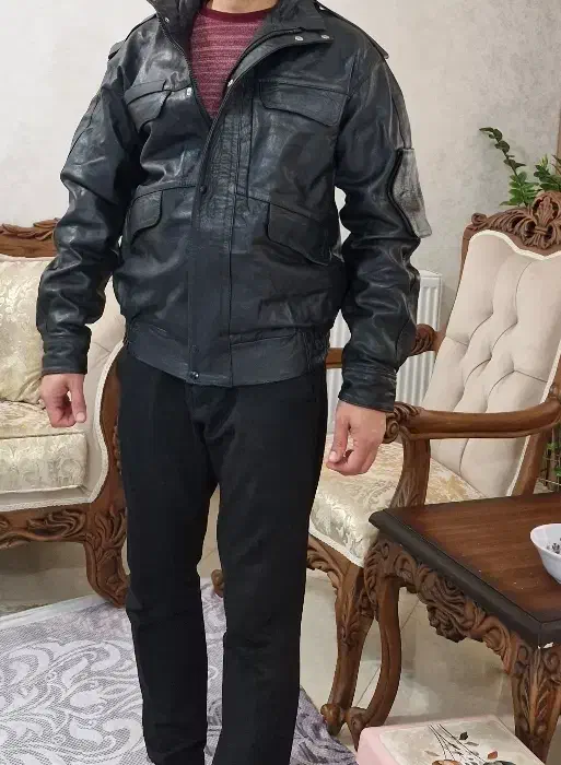 کاپشن چرم اصل|لباس|بهشهر, |دیوار