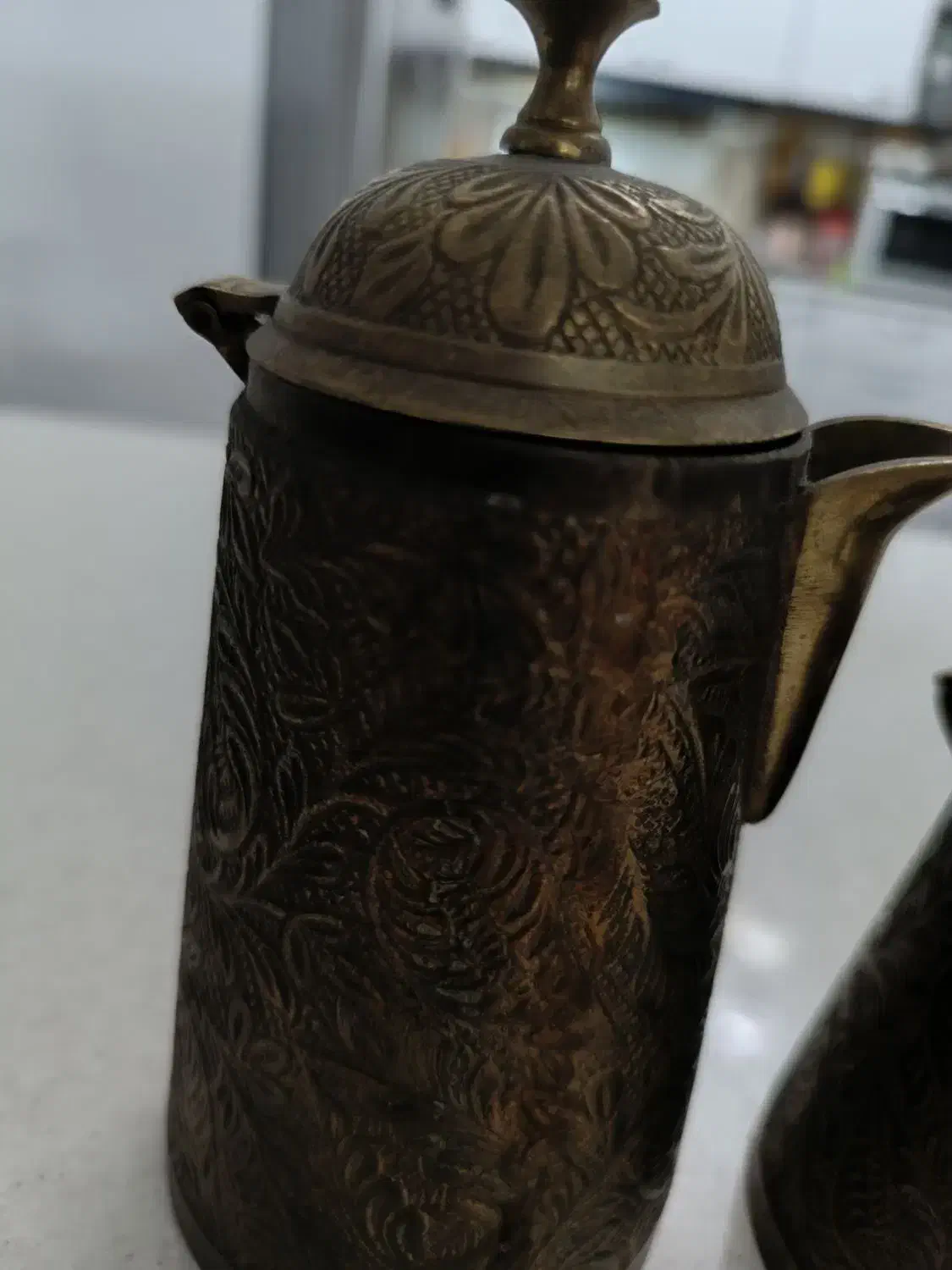 قهوه جوش برنجی دسته چوبی|سماور، چایساز، قهوهساز|تهران, اتابک|دیوار