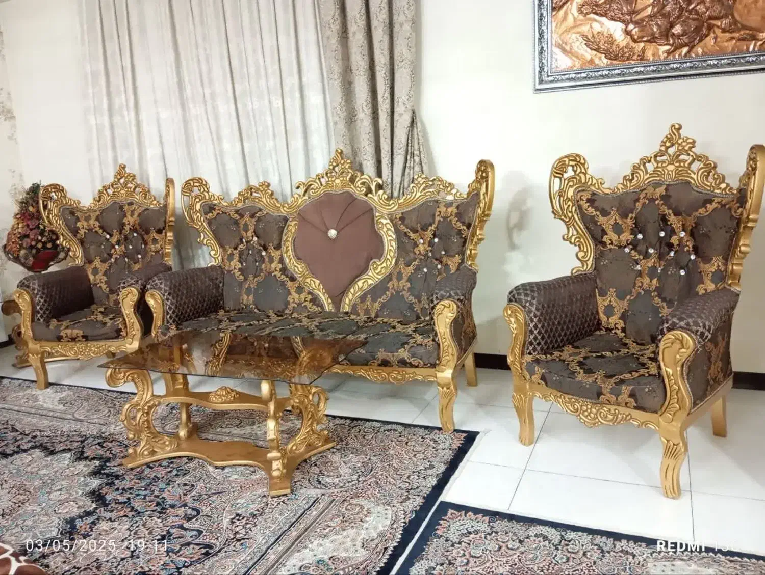 مبل سلطنتی|مبلمان خانگی و میز عسلی|قرچک, زیبا شهر|دیوار