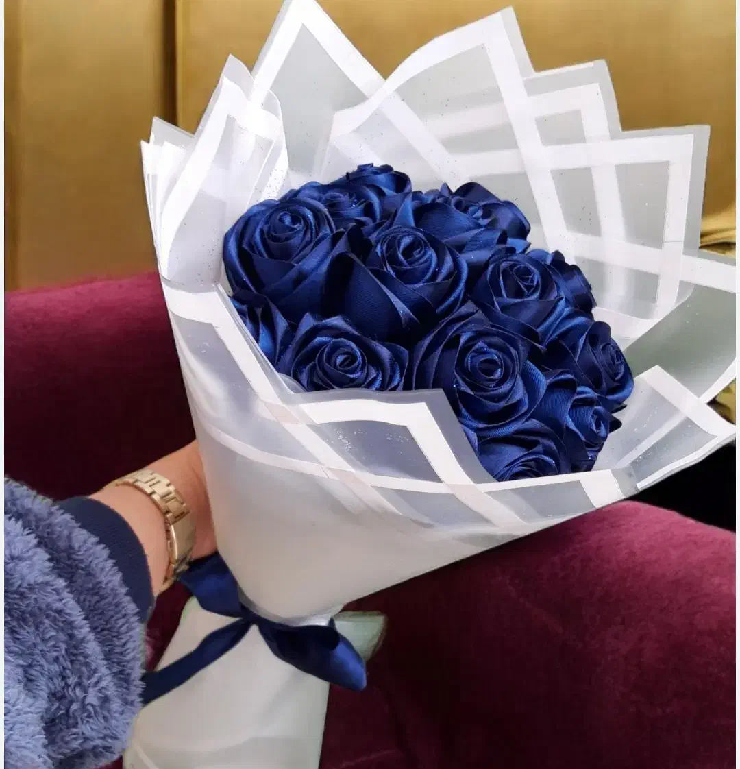 دسته گل روبانی|گل مصنوعی|قم, باغ شریفی|دیوار