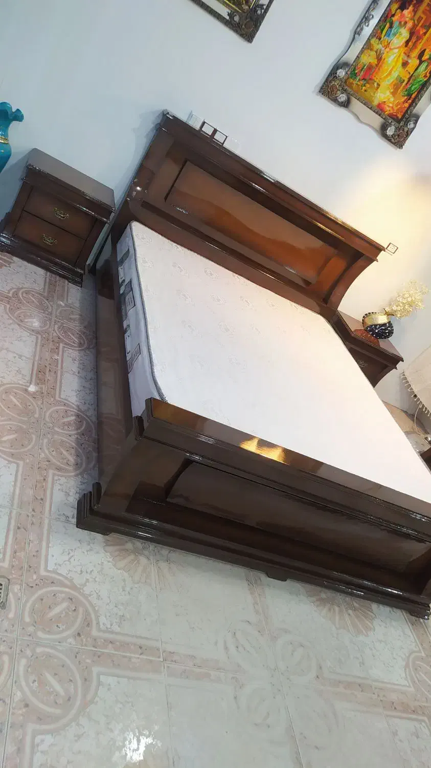 تخت‌ خواب دونفره|تخت و سرویس خواب|مهاباد (آذربایجان غربی), |دیوار