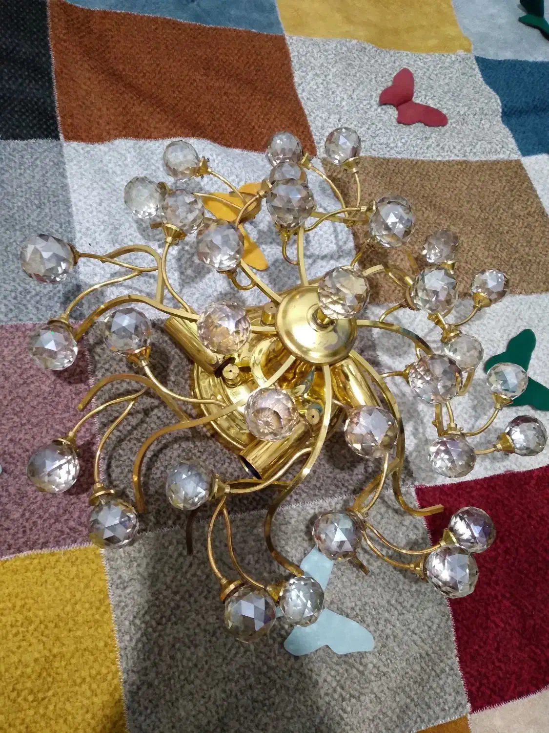 ست لوستر فلزی (آلمینیومی)|لوستر و چراغ آویز|چهاردانگه (تهران), |دیوار