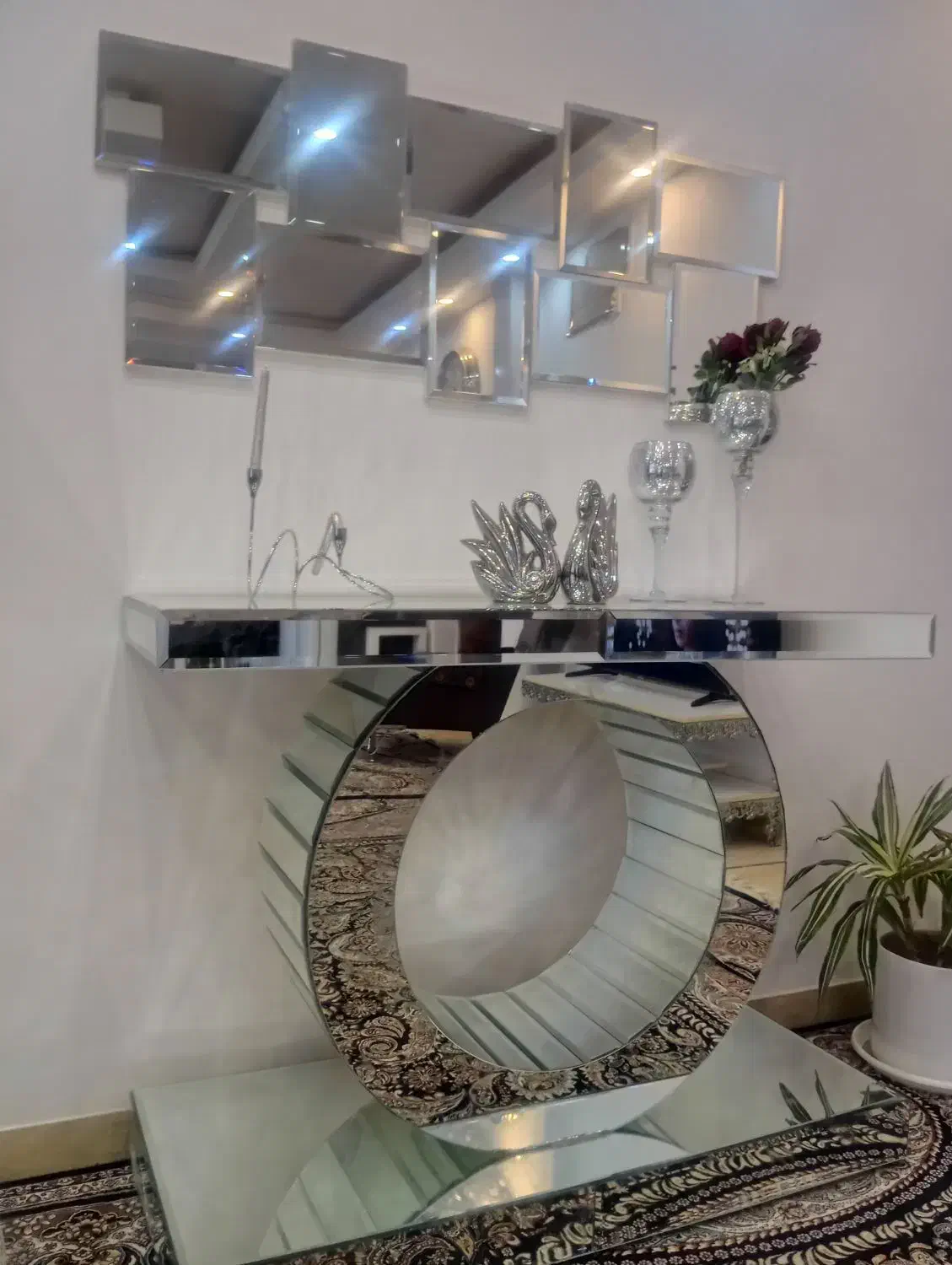 آینه کنسول شیک|بوفه، ویترین، کنسول|تایباد, |دیوار