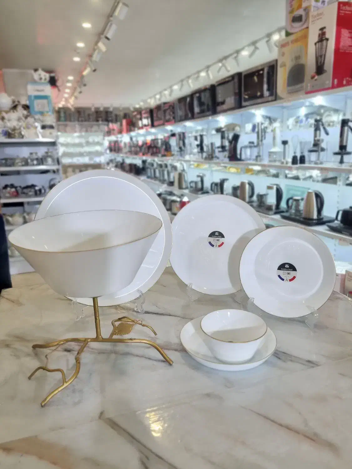 سرویس آرکوپال لب طلا فرم اس گلدن اپال ۲۶پ|ظروف سرو و پذیرایی|کرج, دولتآباد|دیوار