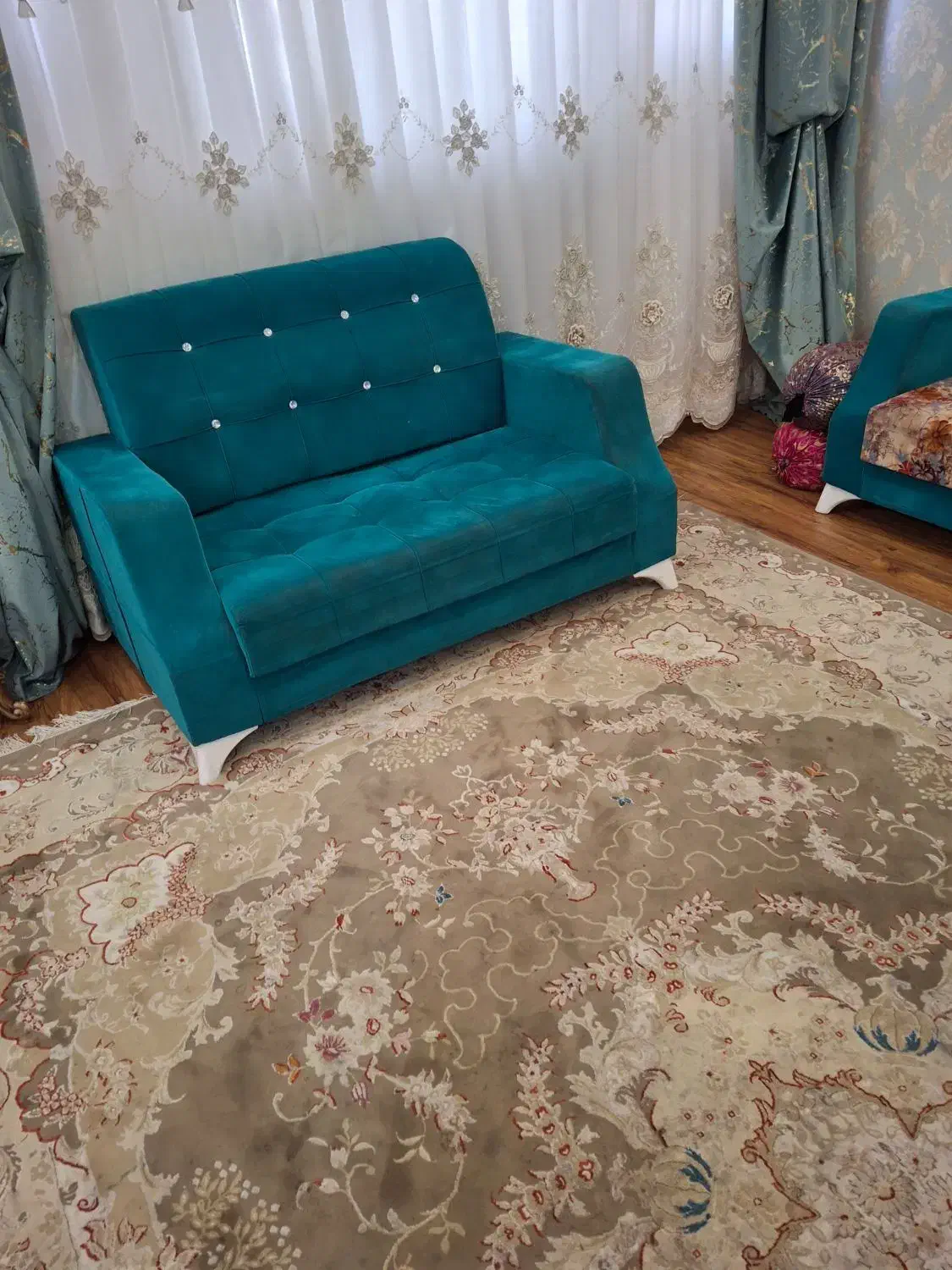 مبل ۷ نفره فیروزه ای|مبلمان خانگی و میز عسلی|شیراز, شهرک قمشه|دیوار
