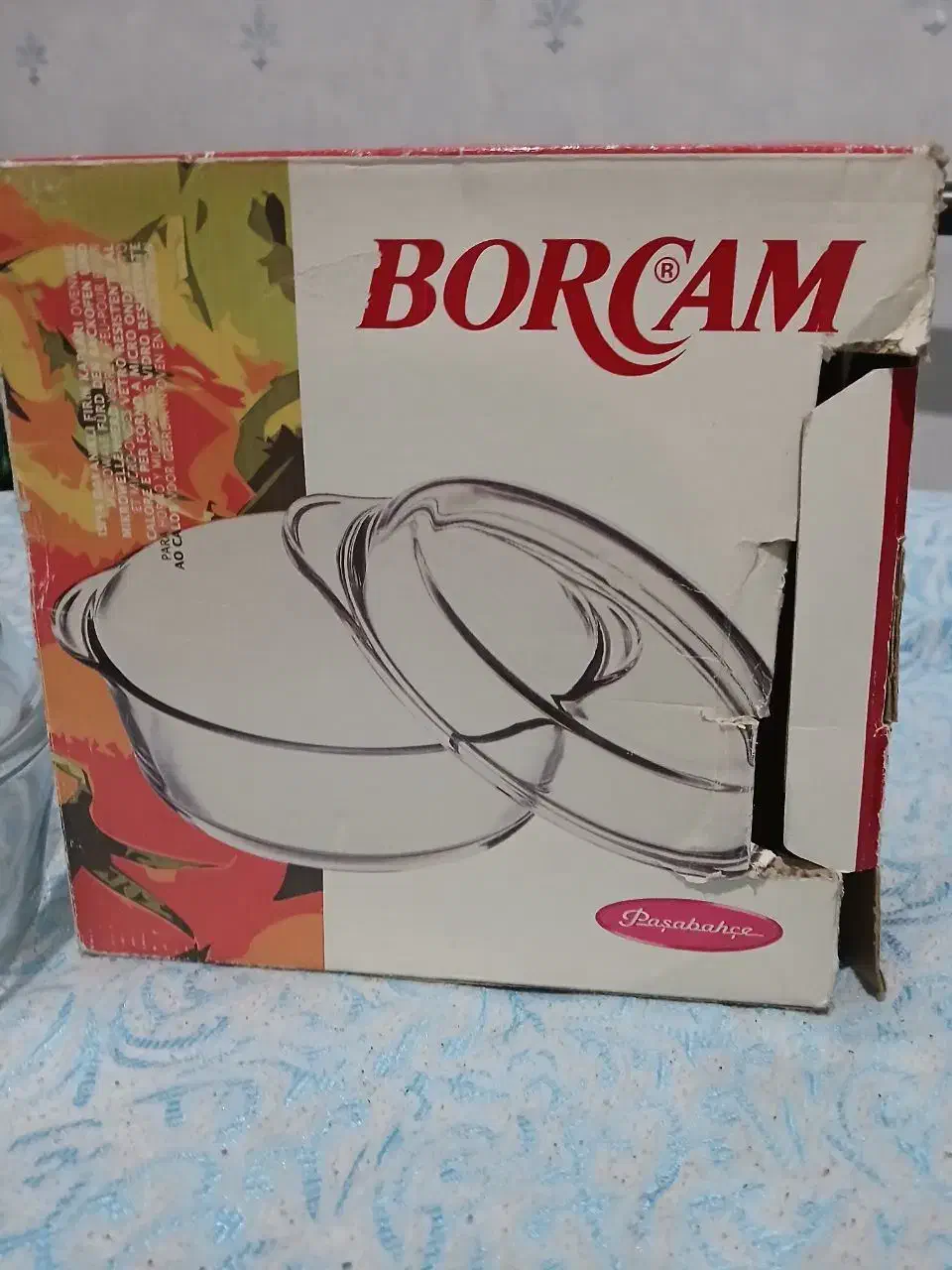 قابلمه پیرکس درب دار ترکیهای شعله مستقیم|ظروف پختوپز|کاشان, مفتح|دیوار