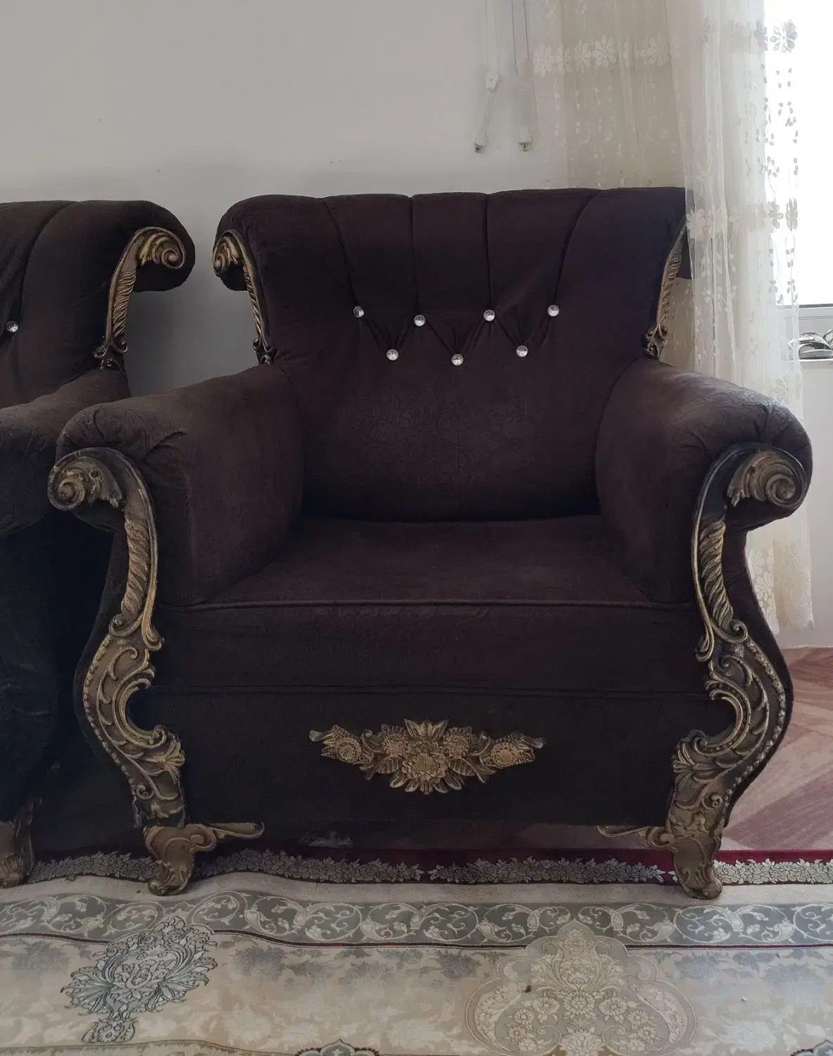 مبلمان ۷نفره کارکرده|مبلمان خانگی و میز عسلی|ایلخچی, |دیوار