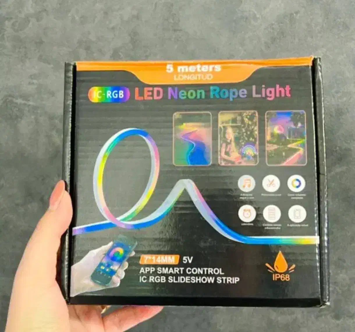 انواع ریسه نئون فلکسی هوشمند رنگی وارداتی|ریسه و چراغ تزئینی|اراک, |دیوار