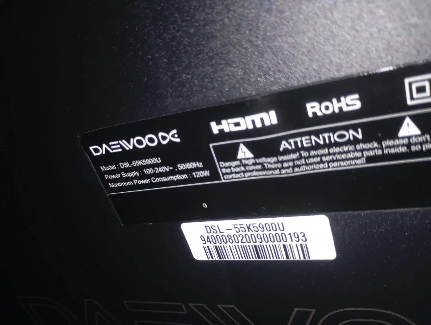 ال ای دی 55 اینچ دوو|تلویزیون و پروژکتور|فردیس, نگارستان|دیوار