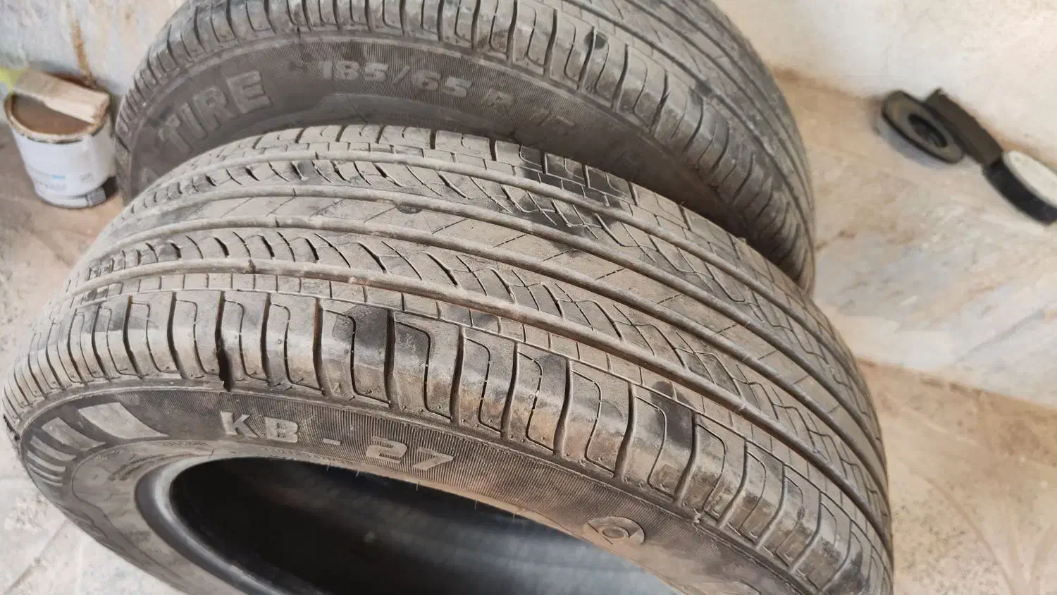 یک جفت لاستیک ۱۵ در حد نو حاجی آباد|قطعات یدکی و لوازم جانبی|حاجی آباد, |دیوار