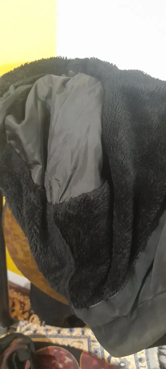 کاپشن لی مشکی خز دار|لباس|رشت, لاکان شهر|دیوار