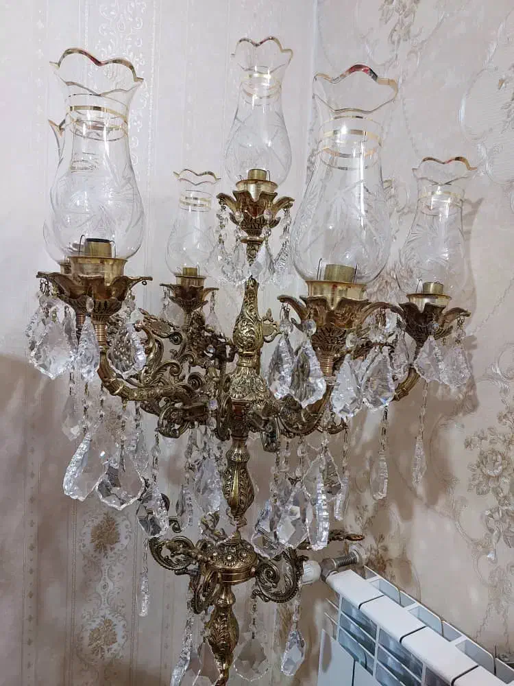 لوستر کنارسالنی برنج|لوستر و چراغ آویز|ری, حمزهآباد|دیوار