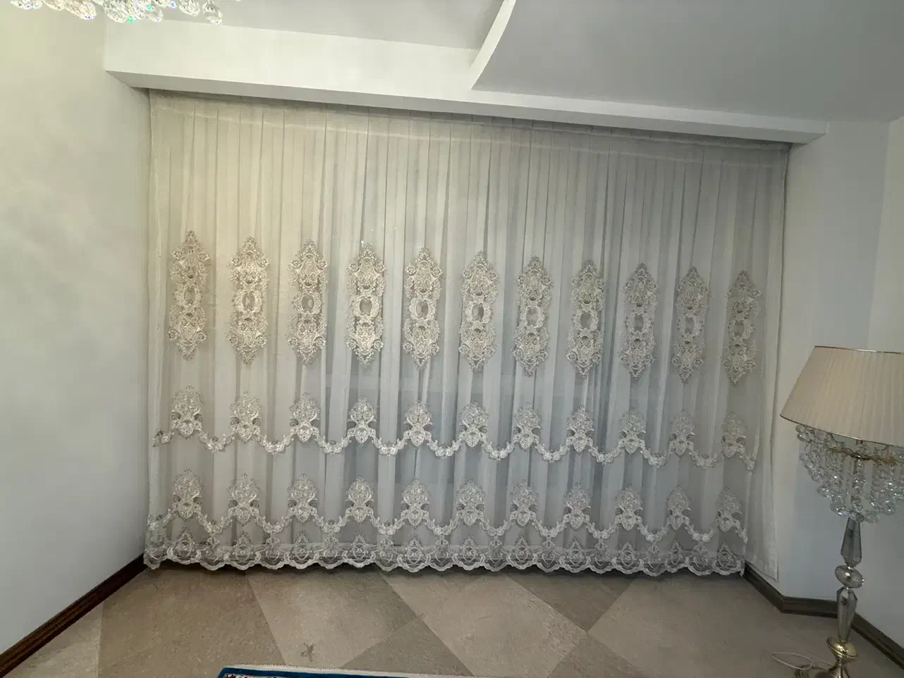 پرده پذیرایی با آستر|پرده، رانر، رومیزی|تهران, هروی|دیوار