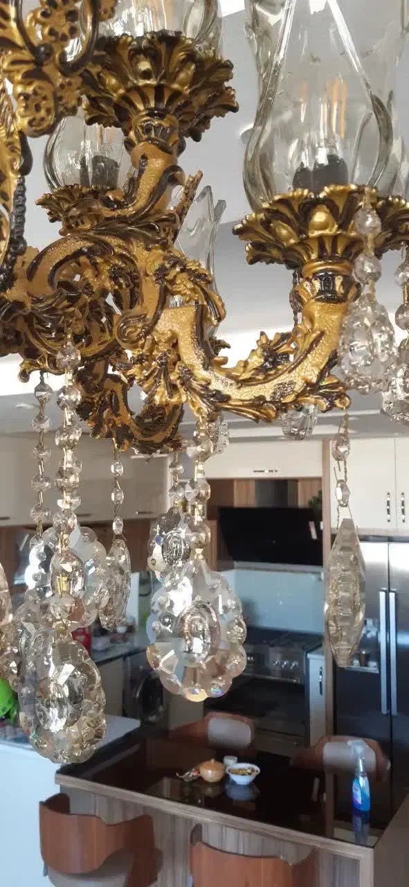 لوستر۶شاخه ۱۲ شعله|لوستر و چراغ آویز|اصفهان, شاه پسند|دیوار