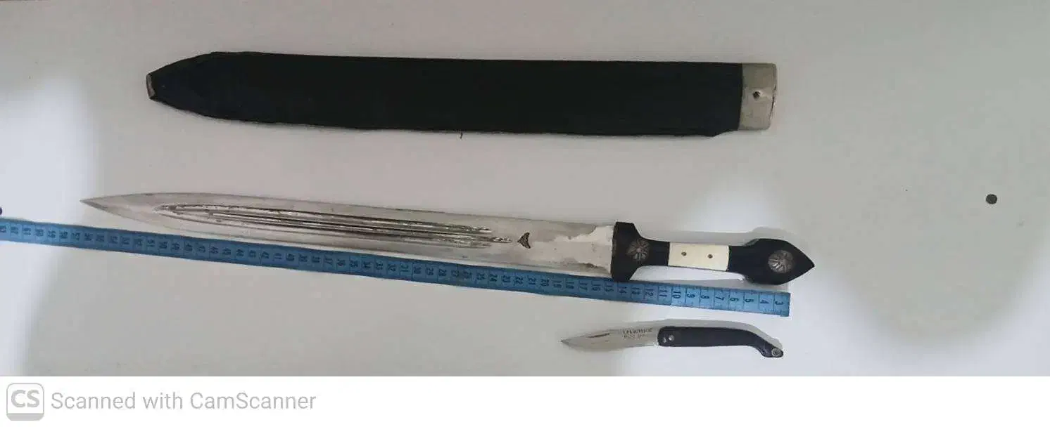 چاقوی بزرگ قدیمی|کلکسیون اشیاء عتیقه|سهند, |دیوار