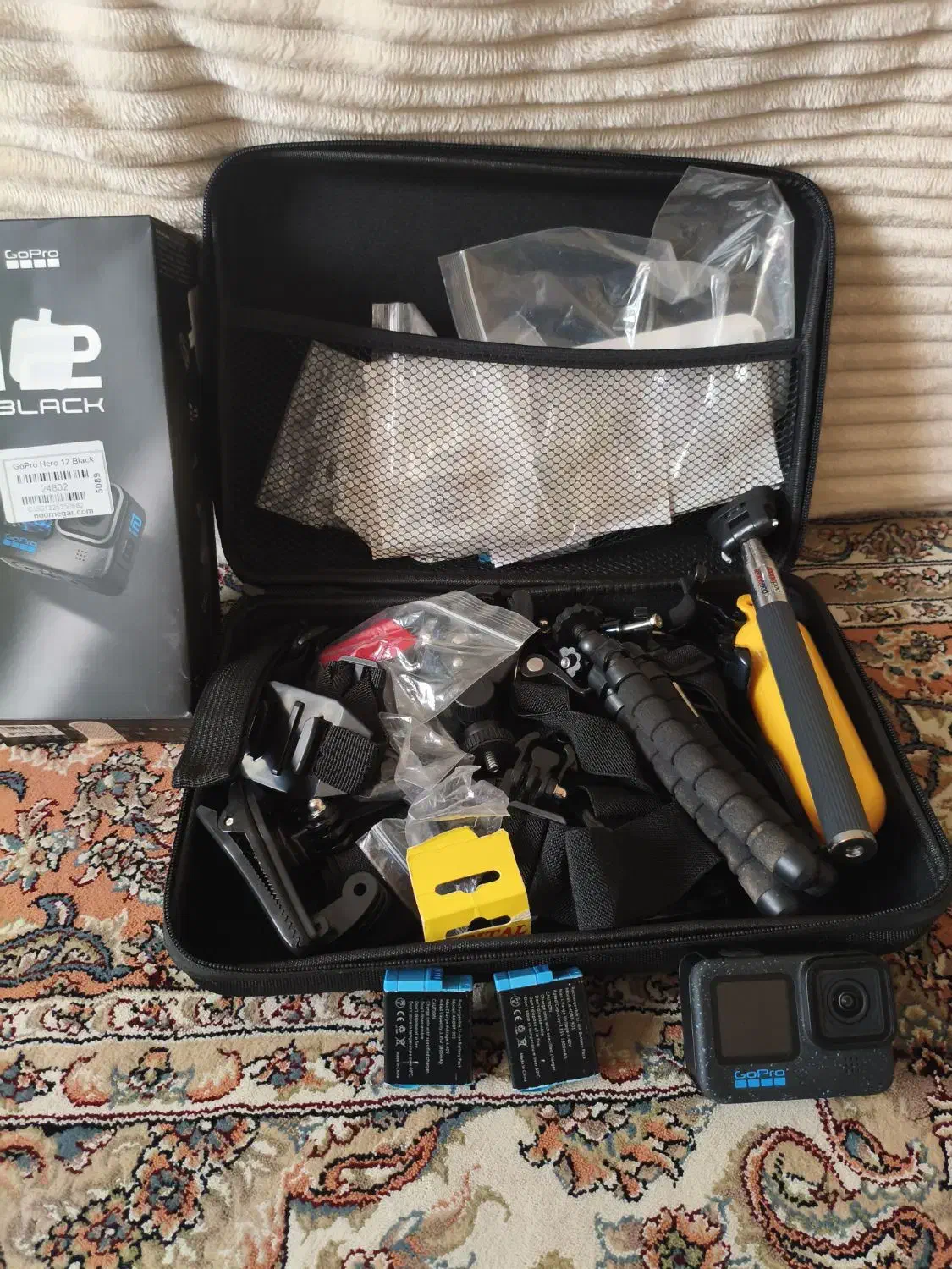 فروش gopro12 با تمام تجهیزات|دوربین عکاسی و فیلمبرداری|ساری, |دیوار