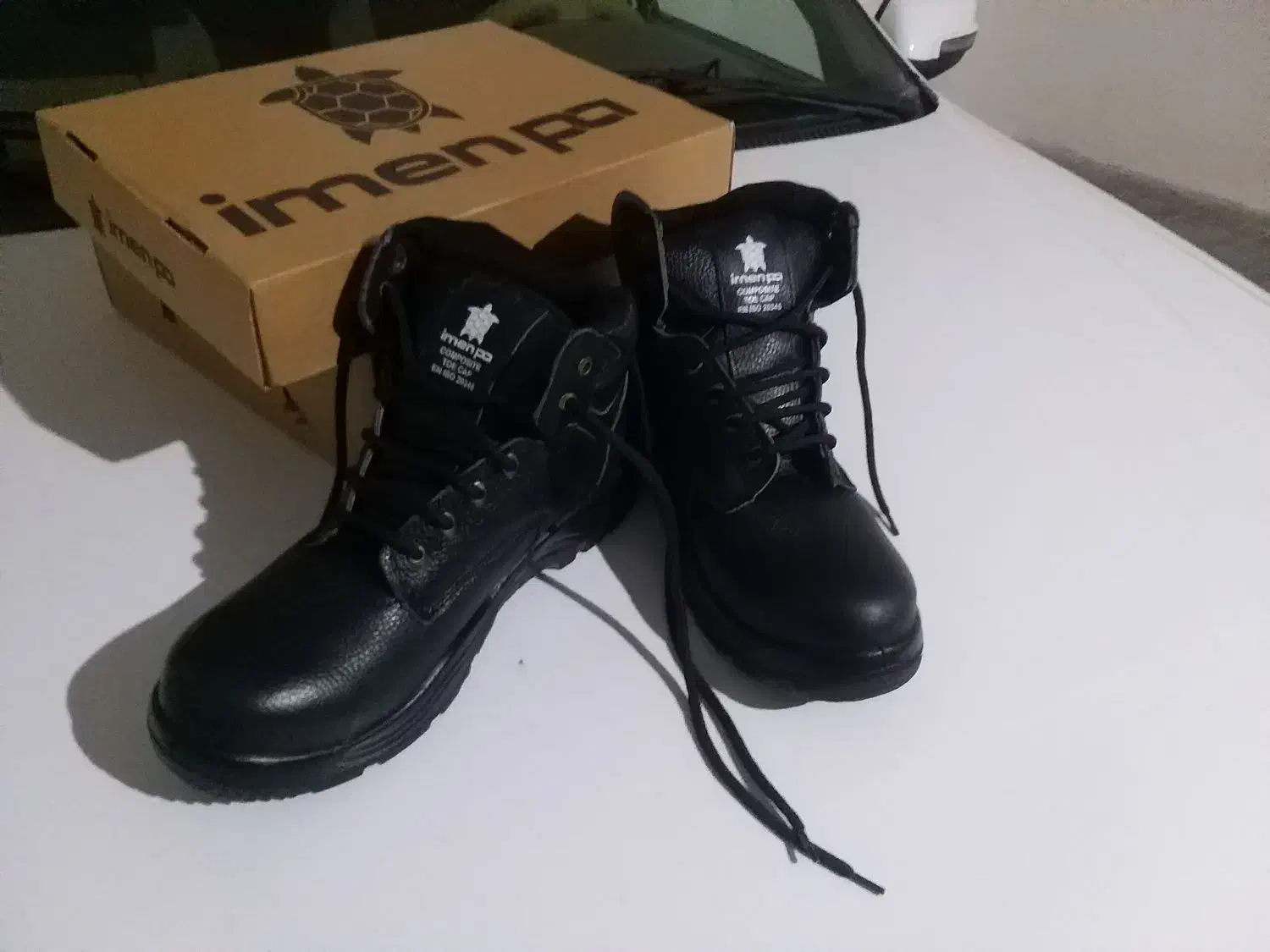 پوتین ایمنی ایمن پا جنس چرم با کیفیت|کیف، کفش، کمربند|ارومیه, |دیوار