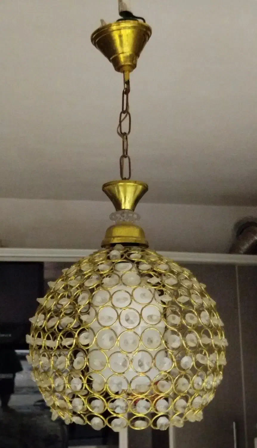 لوستر مدل گرد سه عدد|لوستر و چراغ آویز|مشکین‌دشت, |دیوار