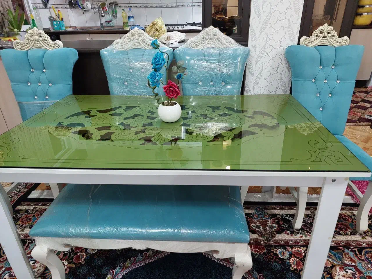 میز غذا خوری ۶ نفره|میز و صندلی غذاخوری|ضیابر, |دیوار