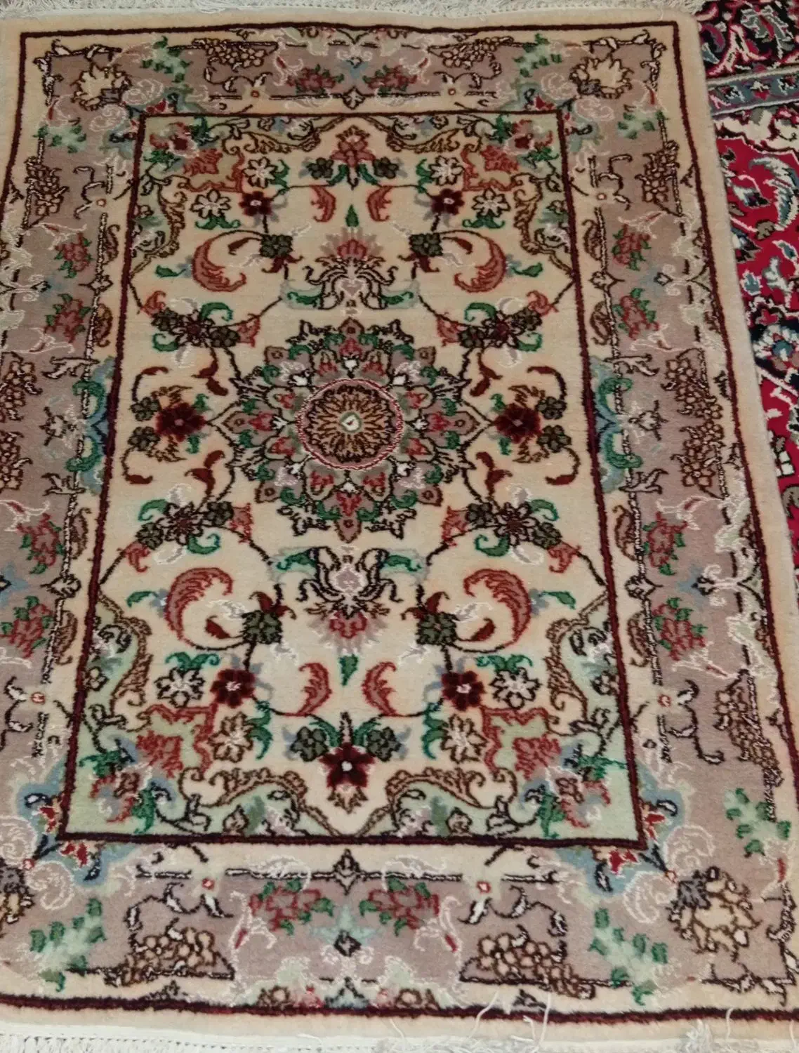 قالیچه ابریشم 1در1/5|فرش|مشهد, سراب|دیوار