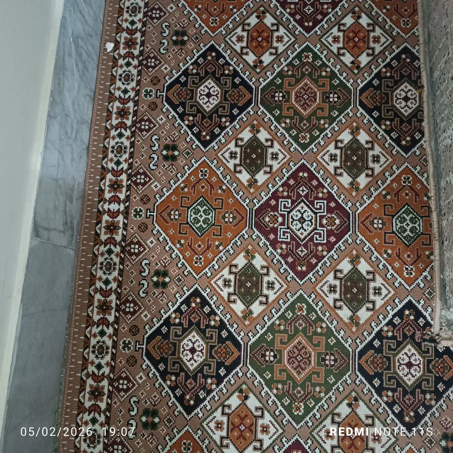 گلیم پله|گلیم، جاجیم، گبه|طرقبه, |دیوار