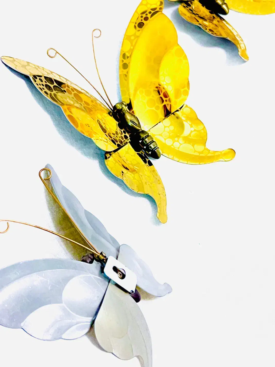 ۳ عدد پروانه برنجی تزئینی دیواری|صنایع دستی و سایر لوازم تزئینی|تبریز, |دیوار