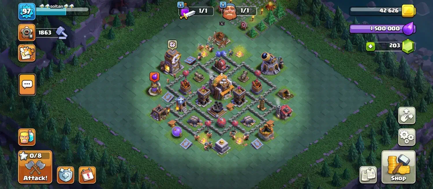 کلش آف کلنز تان 11مکث|کنسول، بازی ویدئویی و آنلاین|قم, شهرک مهدیه (مدرس)|دیوار