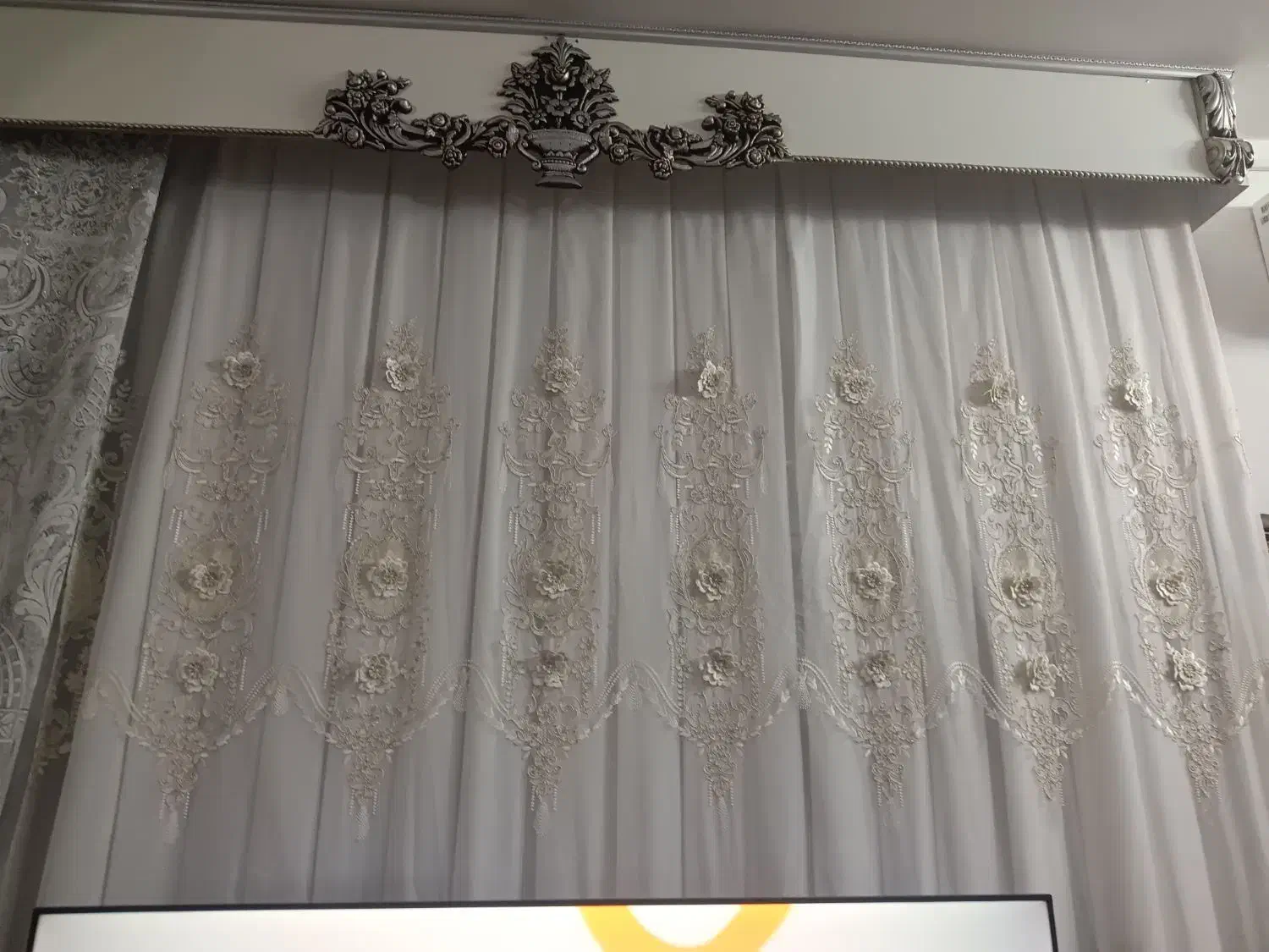 پرده خالی تور با خریر|پرده، رانر، رومیزی|قم, حاج خلیل|دیوار