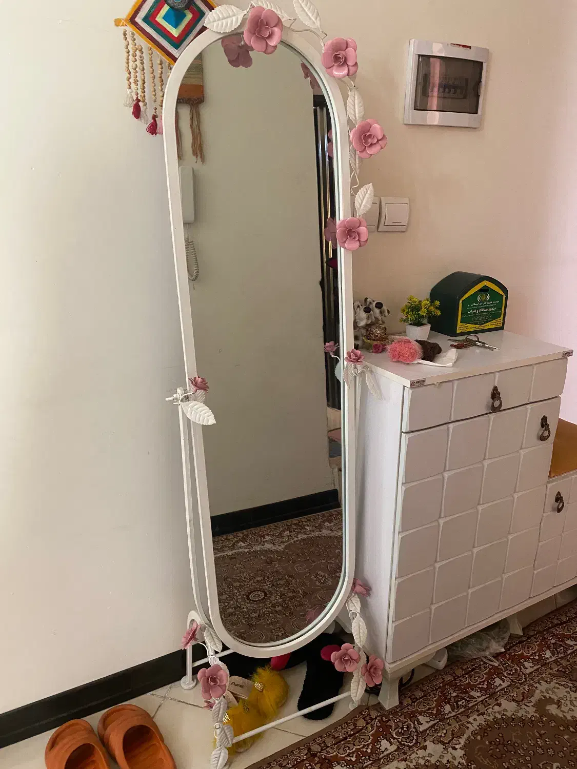 آینه قدی(مدل گل رز صورتی)|آینه|شهریار, شهرک شاهد|دیوار