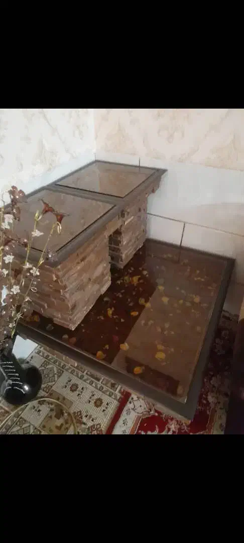 مبلمان هفت نفره با میز بزرگ و دو عدد گل میز|مبلمان خانگی و میز عسلی|شیراز, مسلم|دیوار