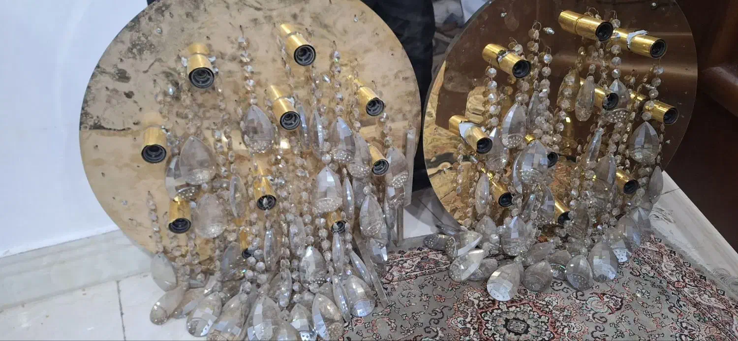 لوستر طلایی جفت|لوستر و چراغ آویز|رباط‌کریم, الارد|دیوار