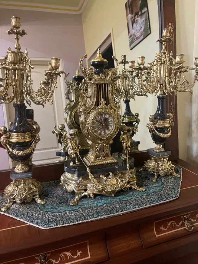 شمعدانی برنز|لوستر و چراغ آویز|تبریز, |دیوار