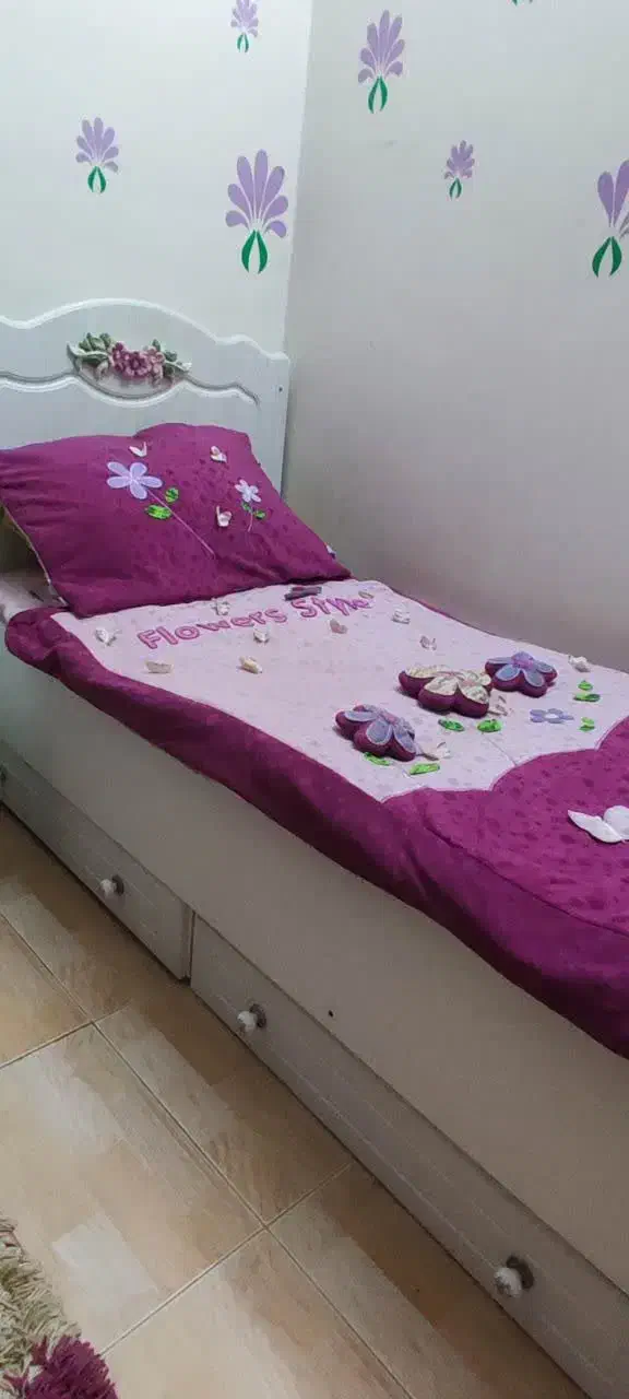 تخت یکنفره نوجوان از  برند معروف  « آپادانا »|تخت و سرویس خواب|رشت, گلباغ نماز|دیوار