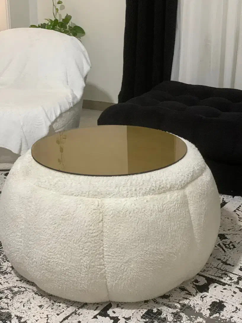 جلو مبلی با پارچه تدی سفید|مبلمان خانگی و میز عسلی|تهران, شهرک گلها (تهرانسر)|دیوار