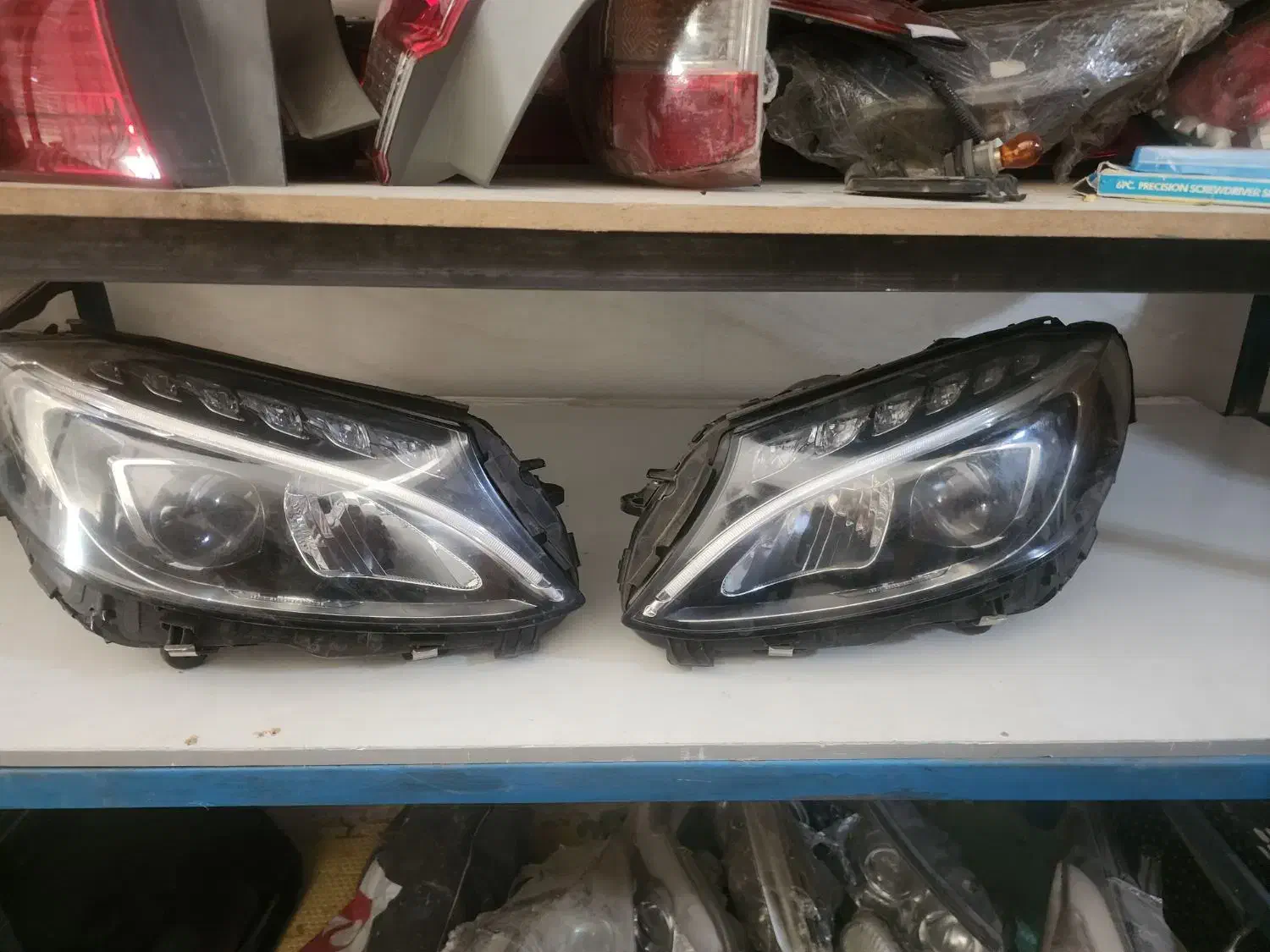 چراغ بنز c استوک  درب و گلگیر راننده بنز E فابریک|قطعات یدکی و لوازم جانبی|قدس, شهرک فرزان|دیوار