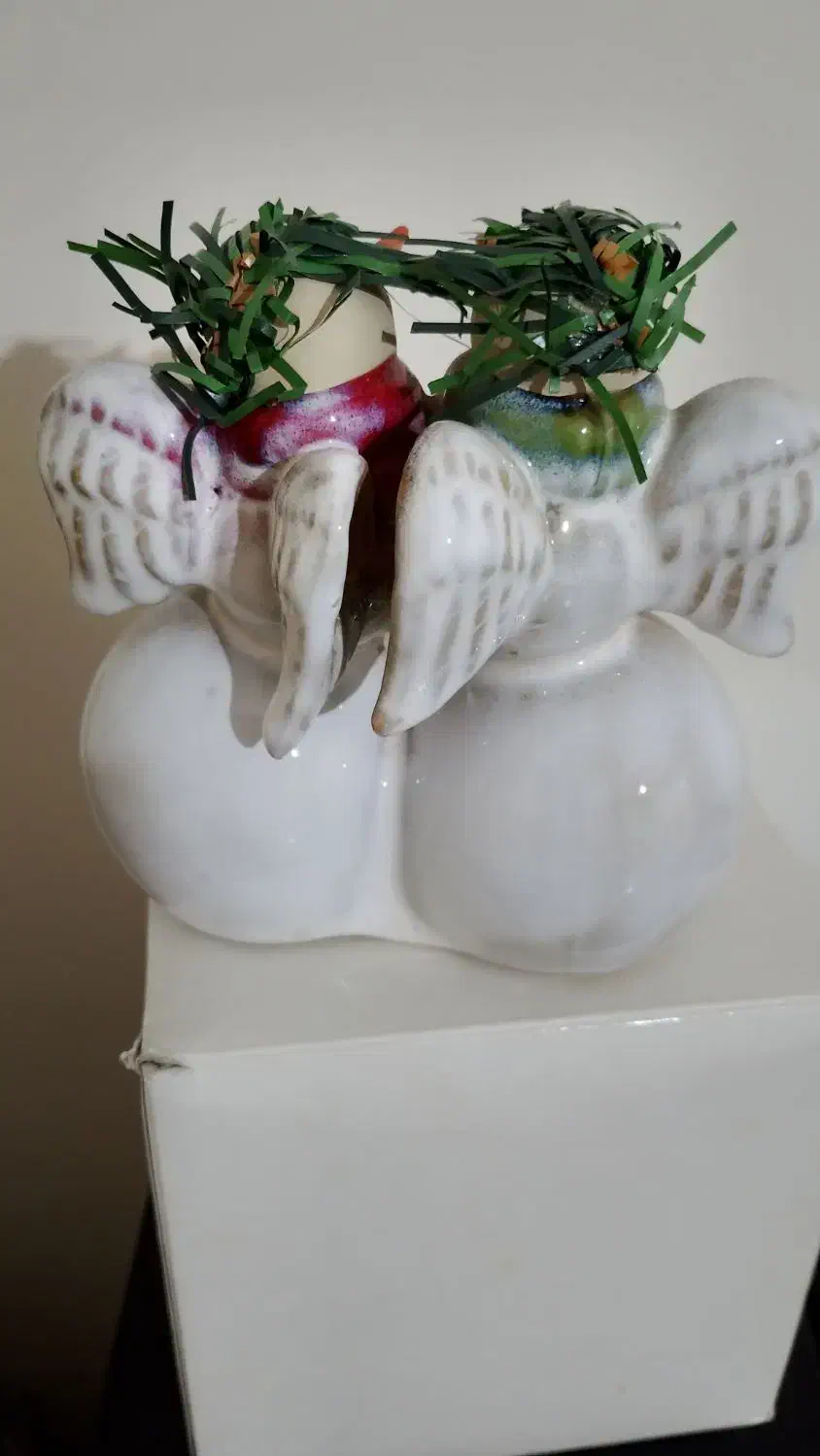 جا شمعی و مجسمه فرشته های زمستونی|مجسمه، تندیس، ماکت|تهران, مجیدیه|دیوار