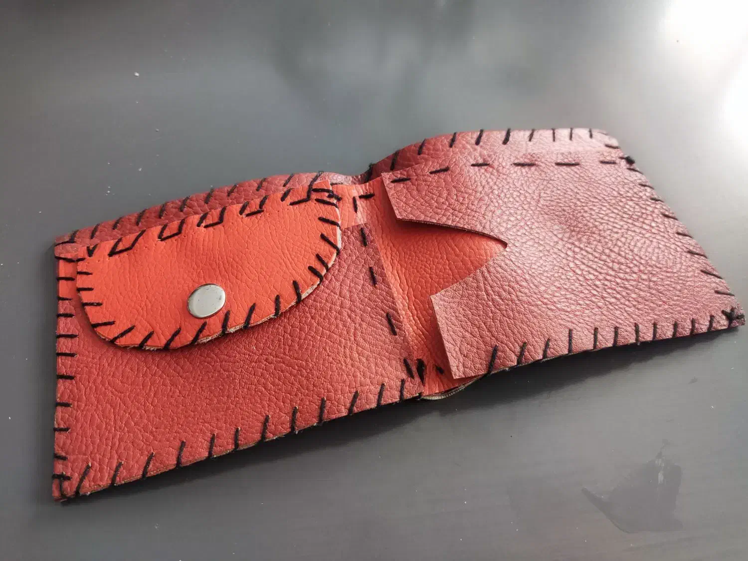 کیف پول چرم دست دوز|کیف، کفش، کمربند|قم, پردیسان|دیوار