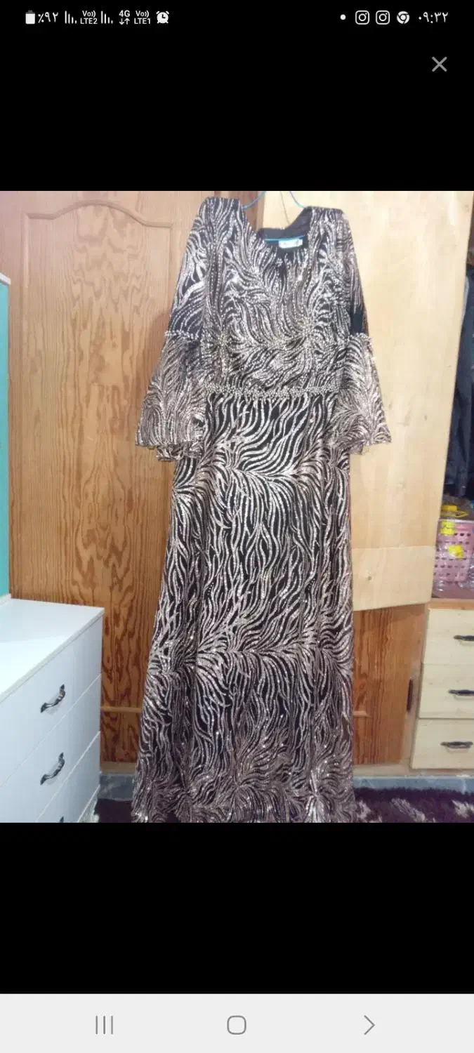 دو دست لباس مجلسی سنگ کاری شده سایز۵۴الی۵۶میخوره|لباس|آمل, |دیوار