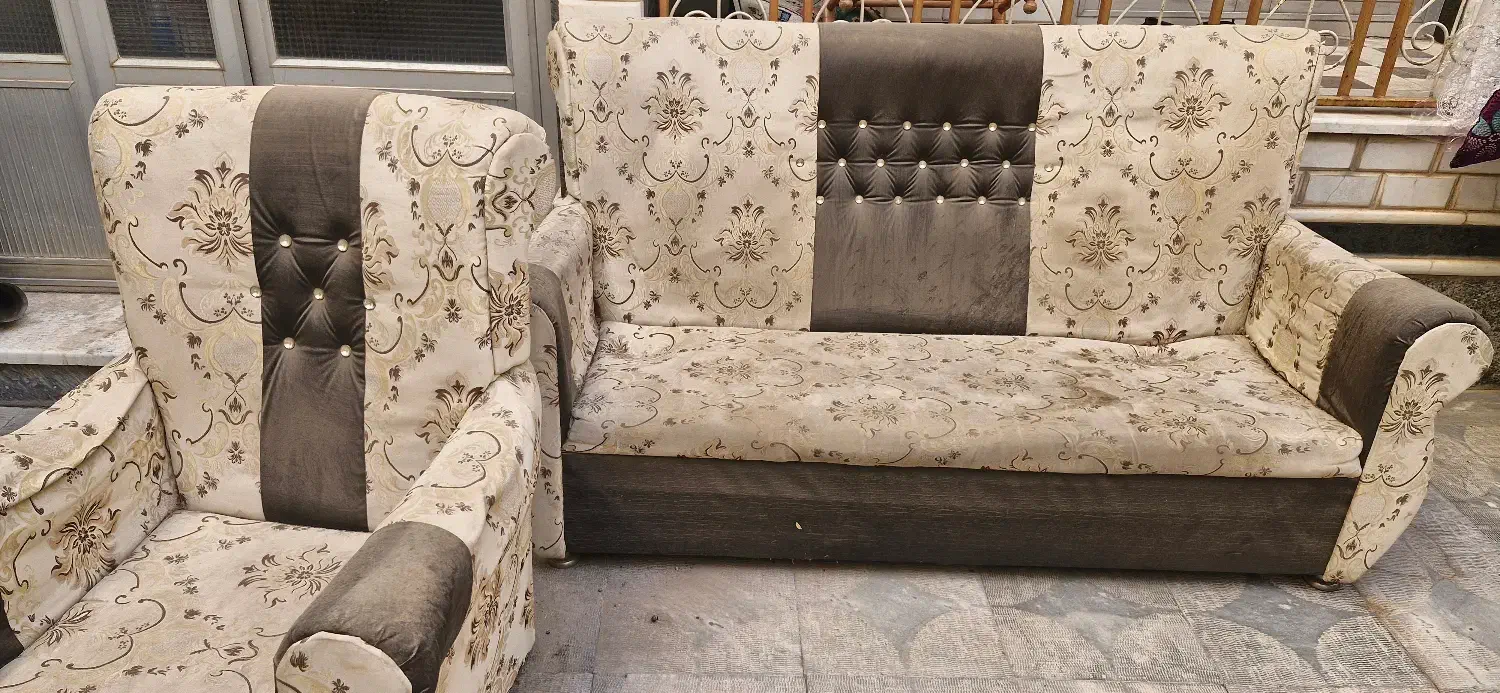 مبل ۷ نفره دست دوم|مبلمان خانگی و میز عسلی|آذرشهر, |دیوار