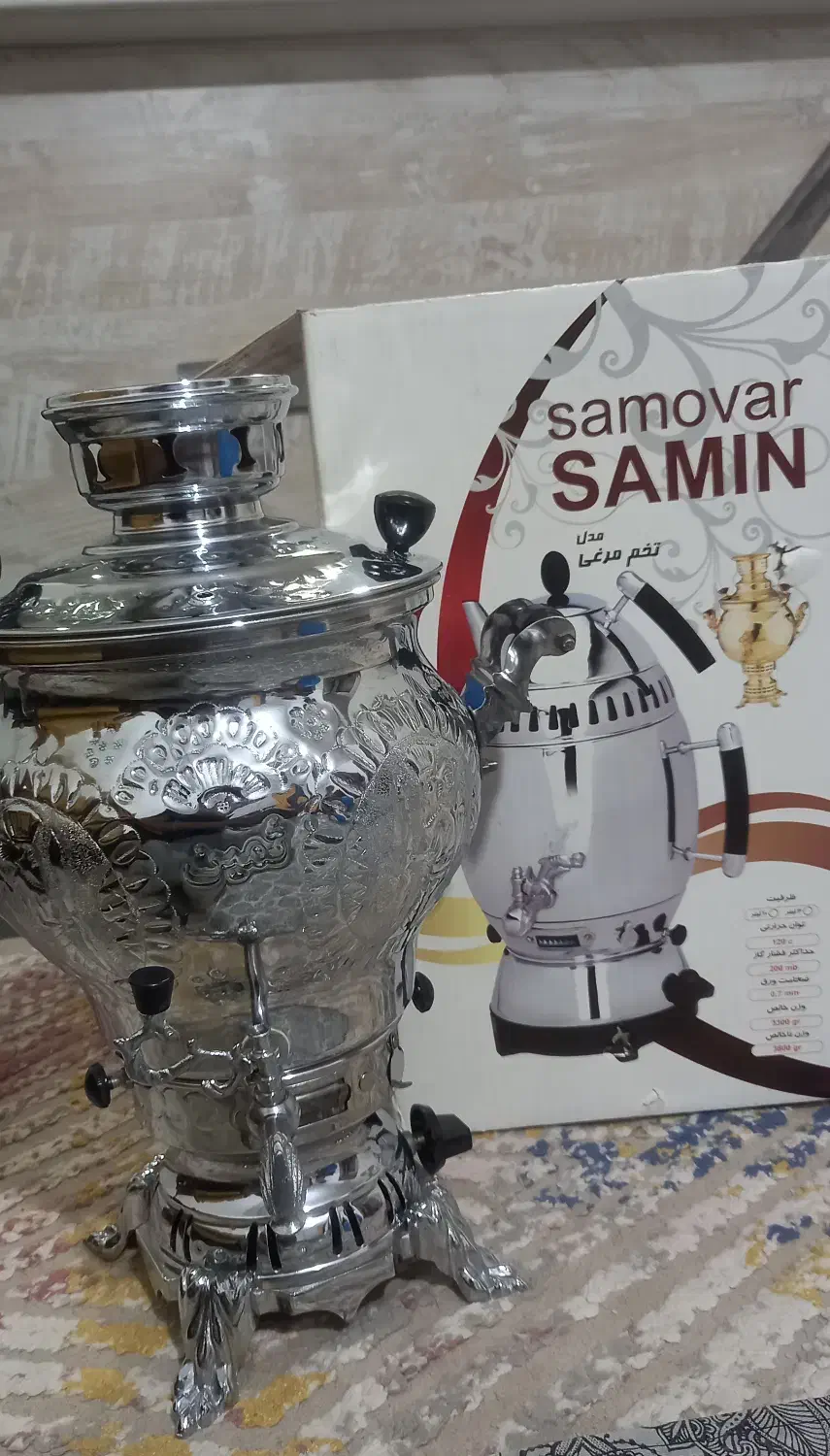 سماور ثمین ۶ لیتری|سماور، چای‌ساز، قهوه‌ساز|تاکستان, |دیوار