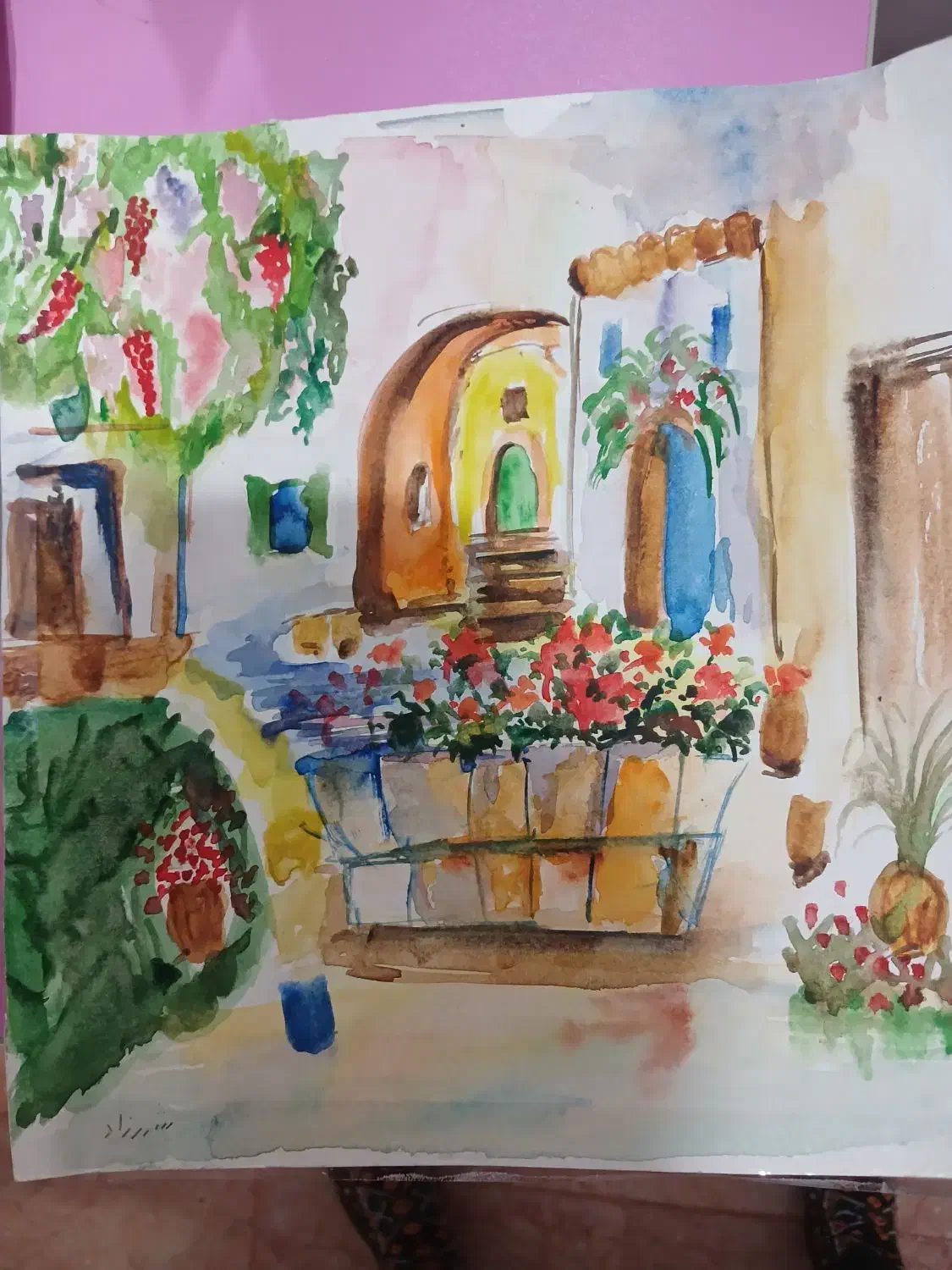 نقاشی ابرنگ|تابلو، نقاشی، عکس|یزد, |دیوار