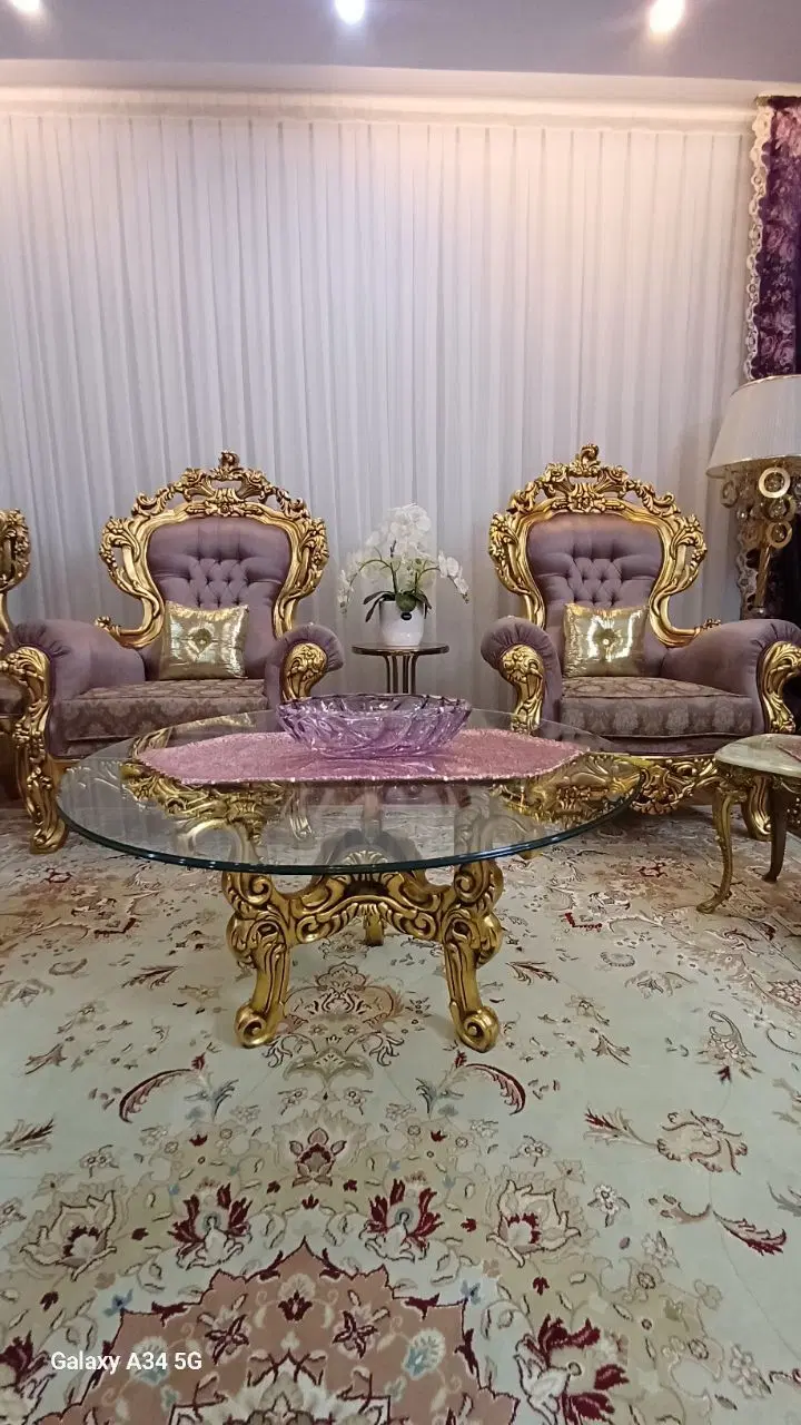 دوعدد مبل سلطنتی بزرگ تمام چوب راش|مبلمان خانگی و میز عسلی|مشهد, دانشجو|دیوار