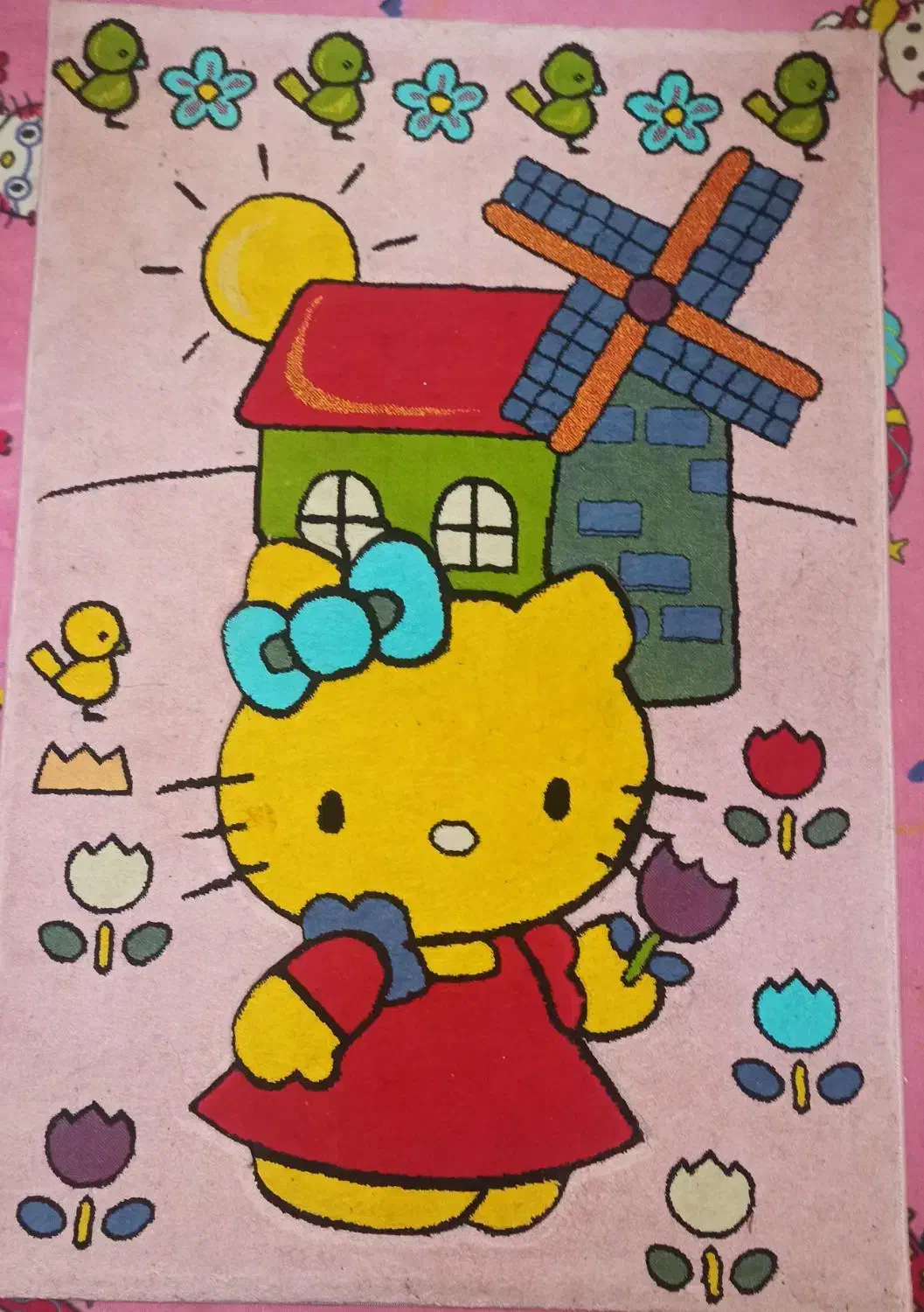 فرش دخترانه کیتی|فرش|مراغه, |دیوار