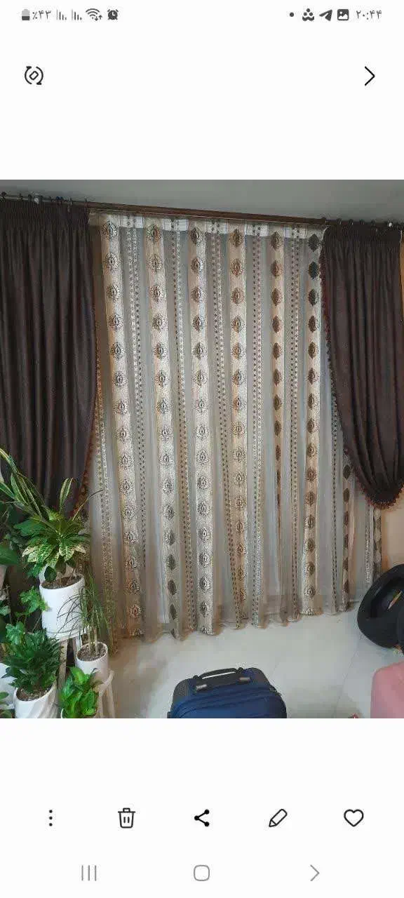 پرده سالن پذیرایی واتاق خواب|پرده، رانر، رومیزی|قرچک, شهرک طلائیه|دیوار