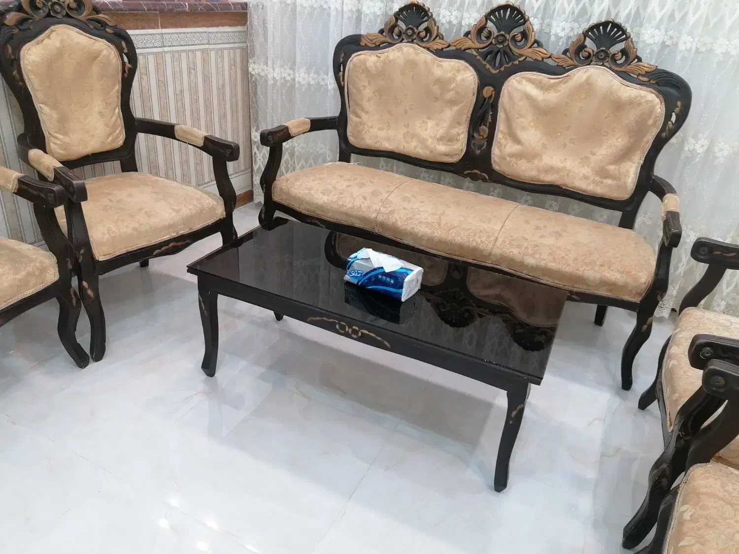 مبل سلطنتی9نفره|مبلمان خانگی و میز عسلی|سنقر, |دیوار