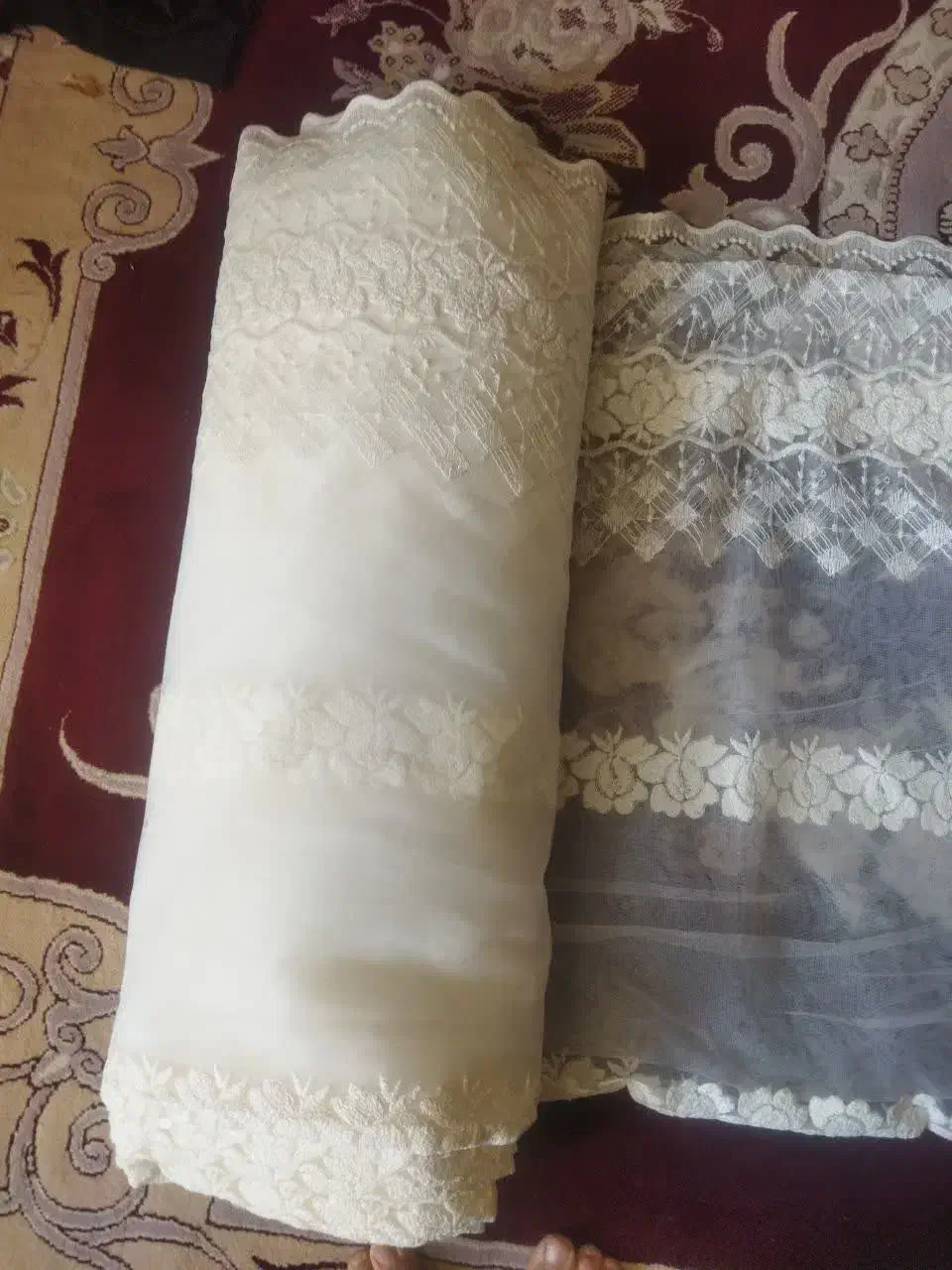 پارچه پرده|پرده، رانر، رومیزی|کاشان, شهرک خاتم الانبیا (مسکن ملی کاشان)|دیوار