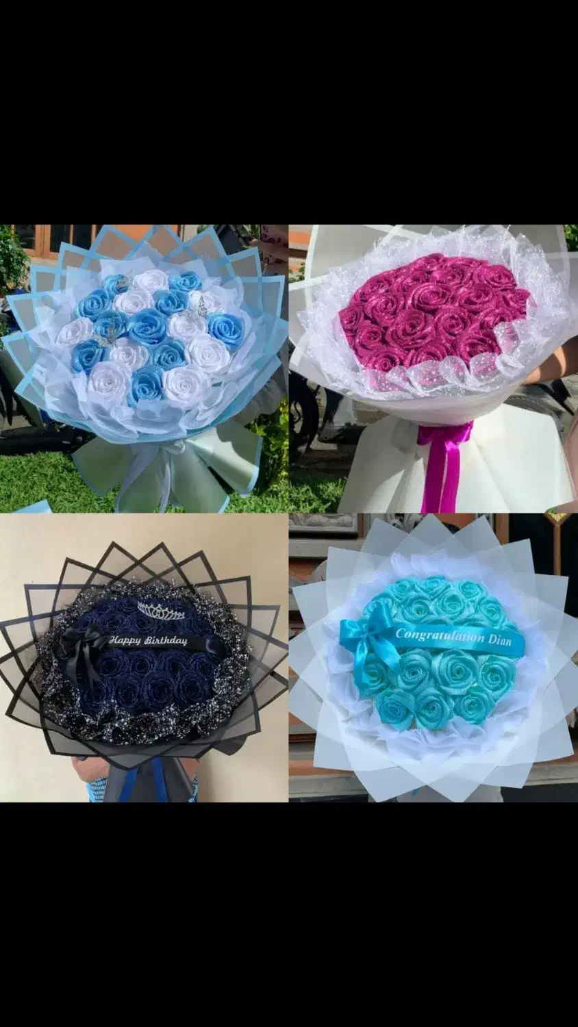 گل رز ربانی دست گل باکس گل|گل مصنوعی|اصفهان, شهرک کاوه|دیوار