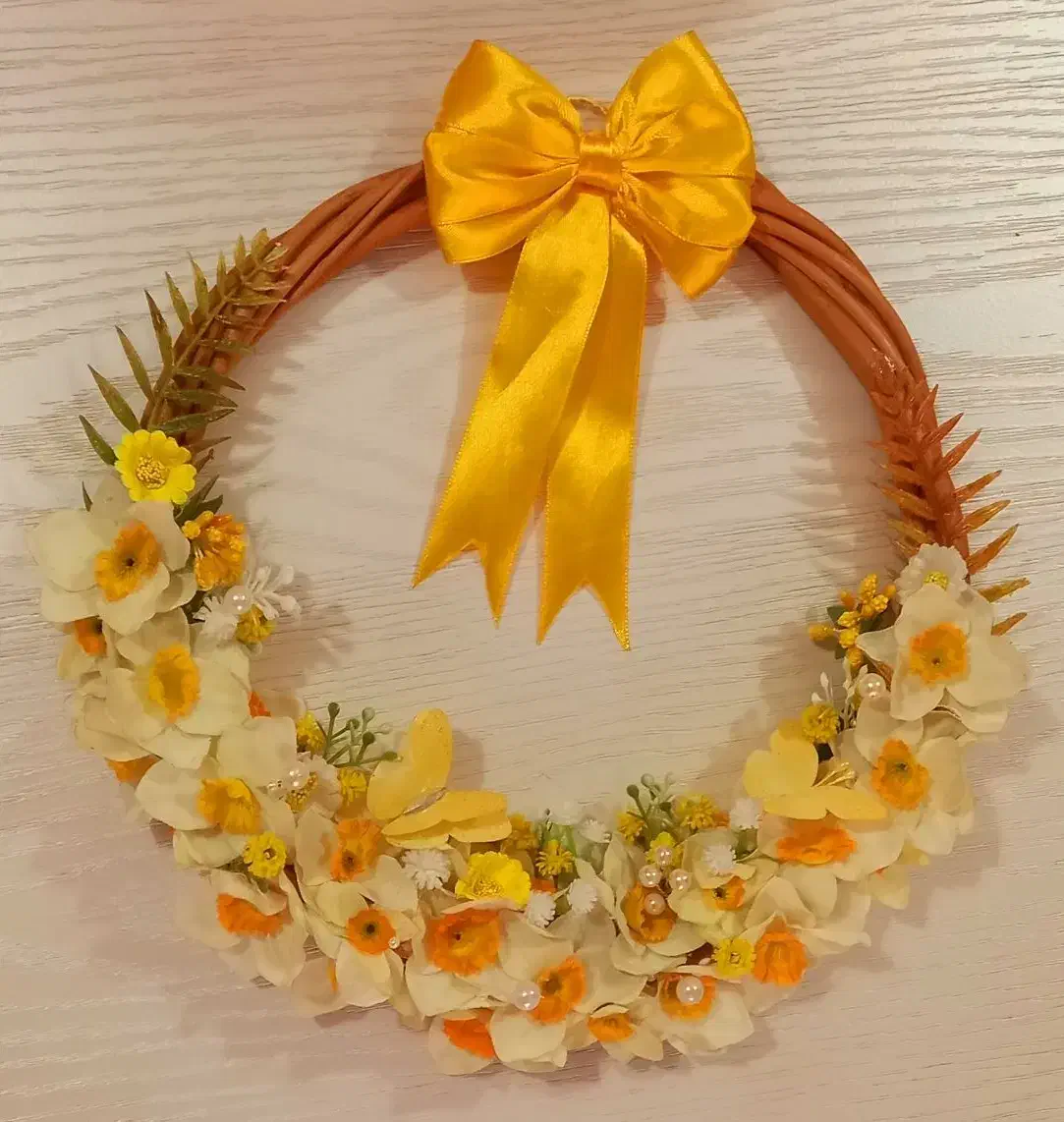 حلقه گل رو دری ویژه یلدا و کادو روز مادر|گل مصنوعی|رشت, معلم|دیوار